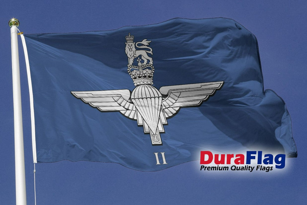 2nd BATTALION PARACHUTE REGIMENT DURAFLAG 150cm x 90cm FLAG ROPE & TOGGLE