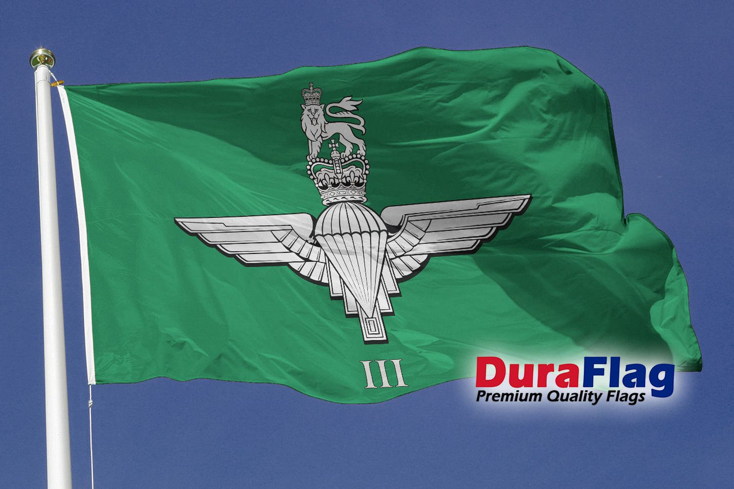 3rd BATTALION PARACHUTE REGIMENT DURAFLAG 150cm x 90cm FLAG ROPE & TOGGLE