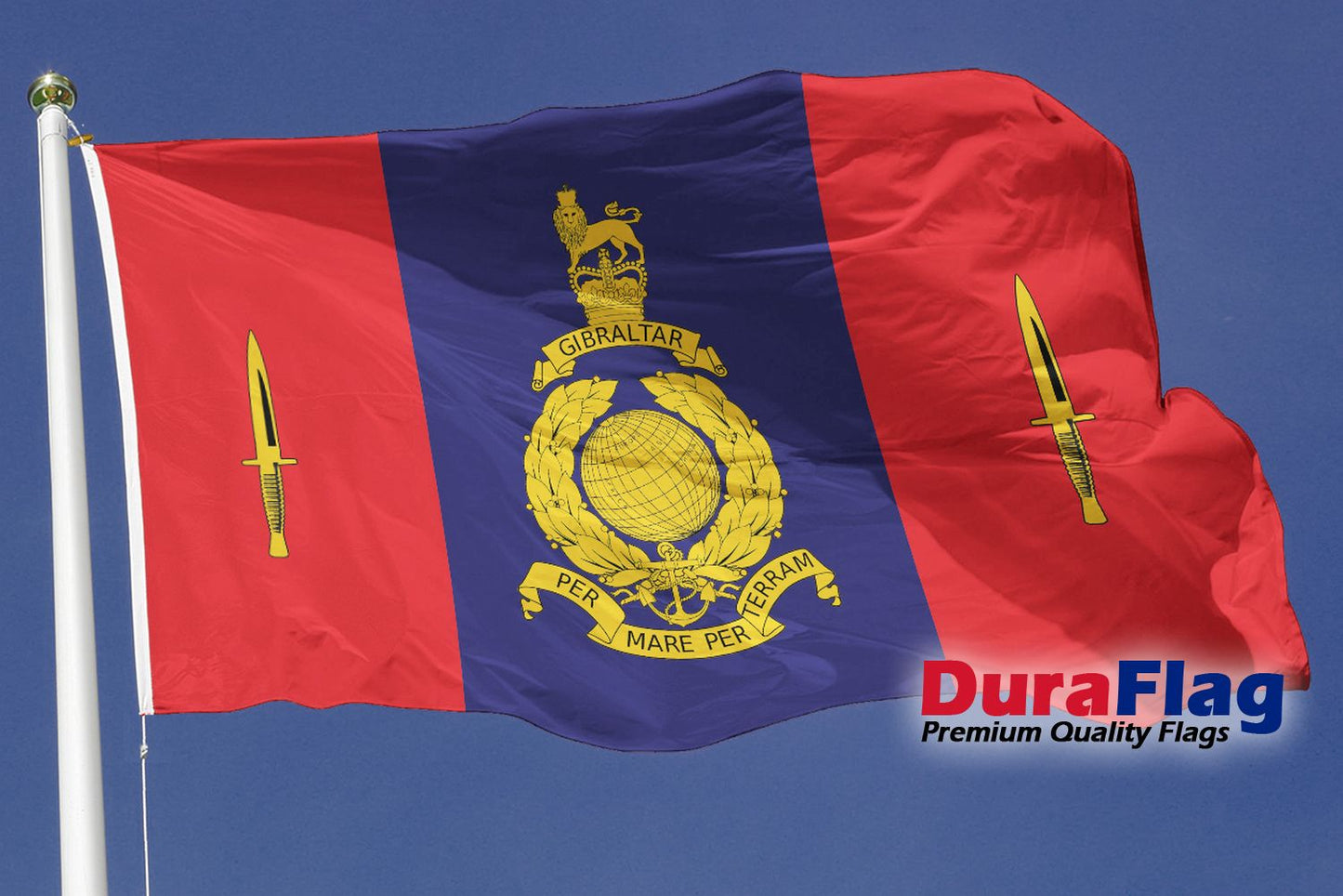 45 COMMANDO ROYAL MARINES DuraFlag Rope and Toggled (5ft x 3ft)