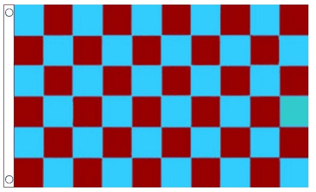CLARET AND BLUE CHECKERED 5x3 feet FLAG 150cm x 90cm