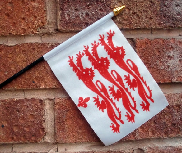DORSET LIONS (OLD STYLE) SMALL HAND WAVING FLAG 6"X4" flags