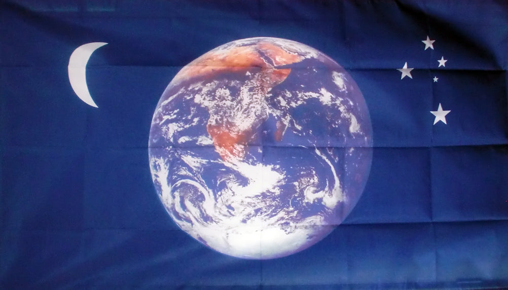 EARTH MOON AND STARS Australia 5x3 feet FLAG 150cm x 90cm