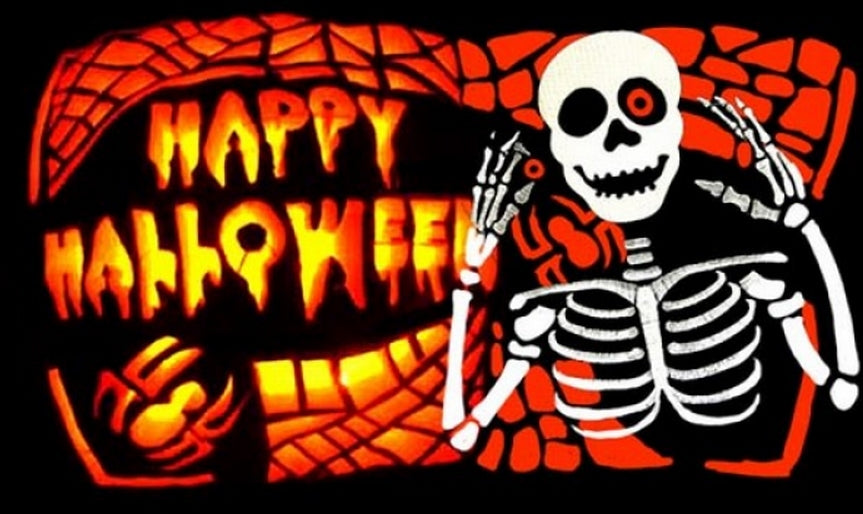 HALLOWEEN SKELETON BONES 5x3 feet FLAG 150cm x 90cm