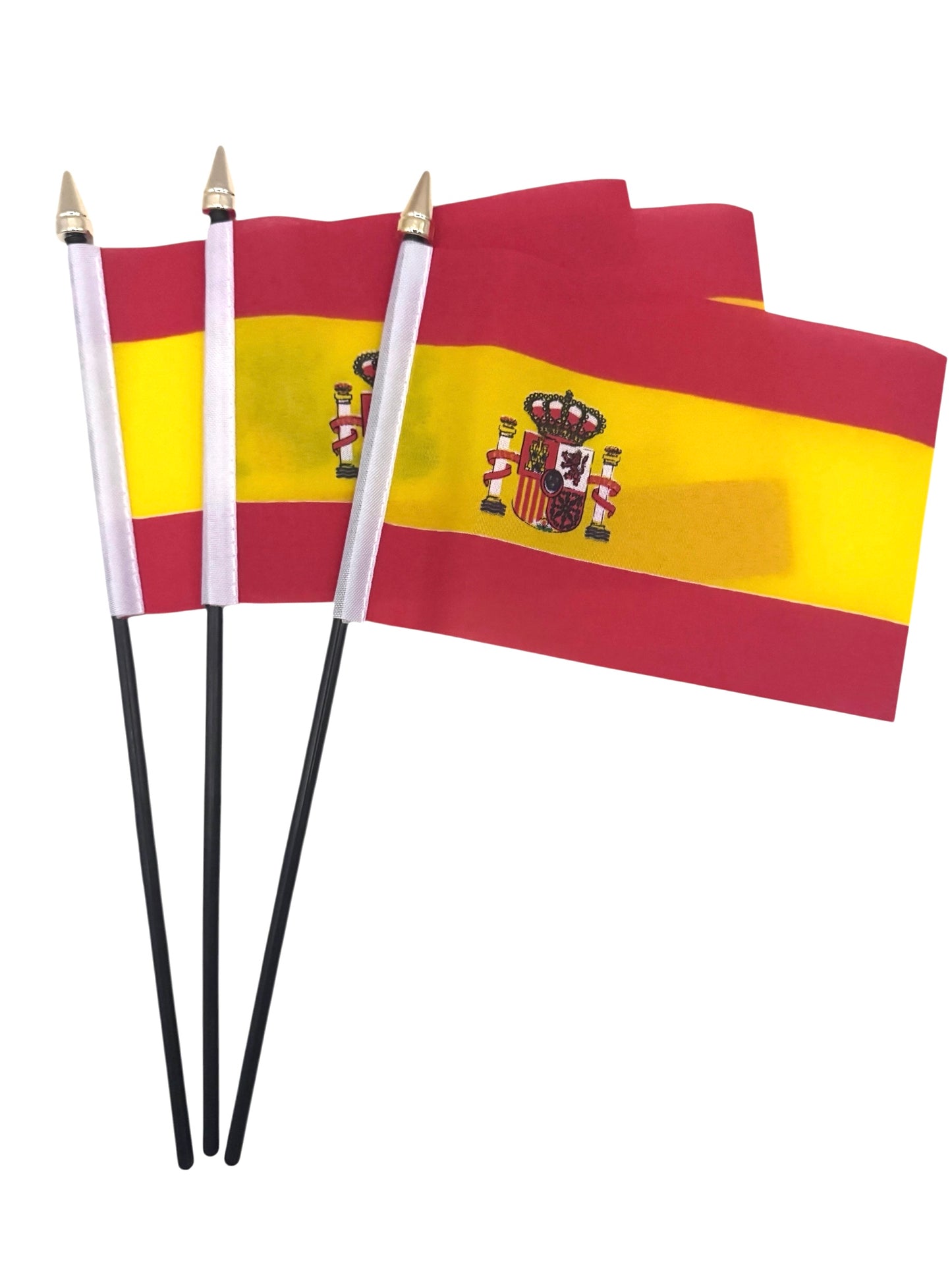SPAIN CREST- PACK OF 3 SMALL HAND FLAGS