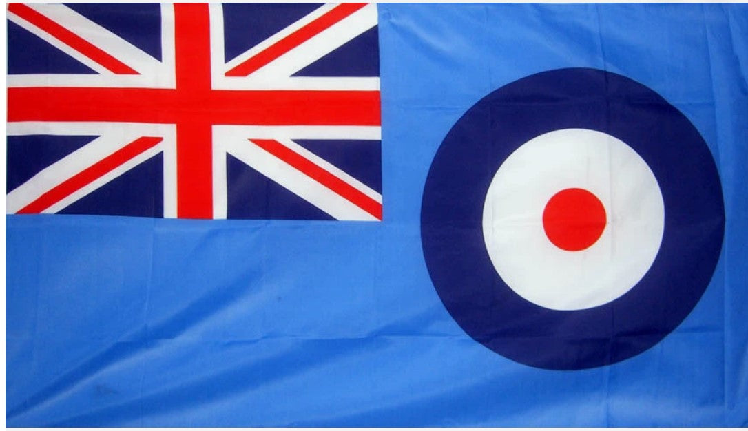 PACK OF 4 RAF ENSIGN FLAGS 18"X12" ROYAL AIR FORCE R.A.F. MILITARY COURTESY FLAG