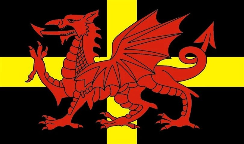 ST DAVID WALES WITH DRAGON 5x3 feet FLAG 150cm x 90cm WELSH