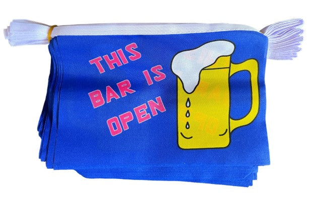 THIS BAR IS OPEN 9 METRE BUNTING