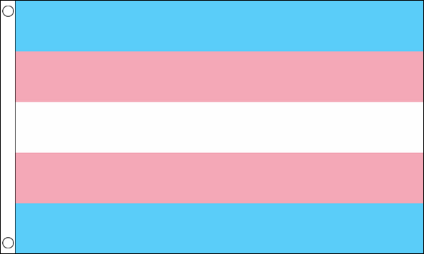 TRANSGENDER FLAG 3X2 feet 90cm x 60cm FLAGS GAY LESBIAN PRIDE LIFESTYLE