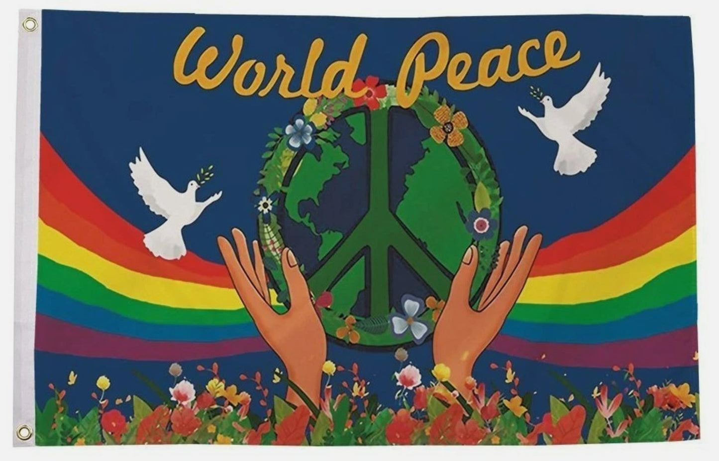 WORLD PEACE 5x3 feet FLAG 150cm x 90cm
