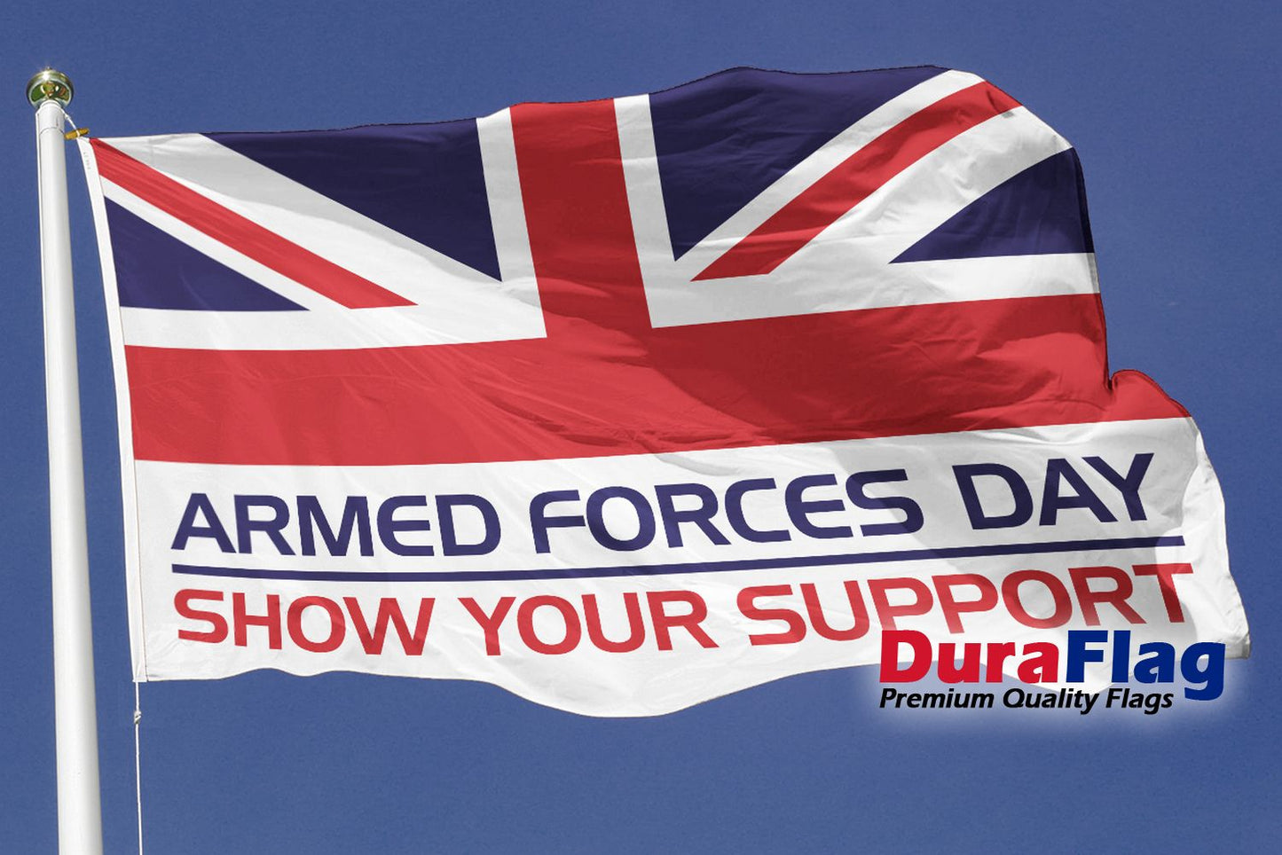 ARMED FORCES DAY DURAFLAG 150cm x 90cm 5x3 FEET HIGH QUALITY FLAG ROPE & TOGGLE