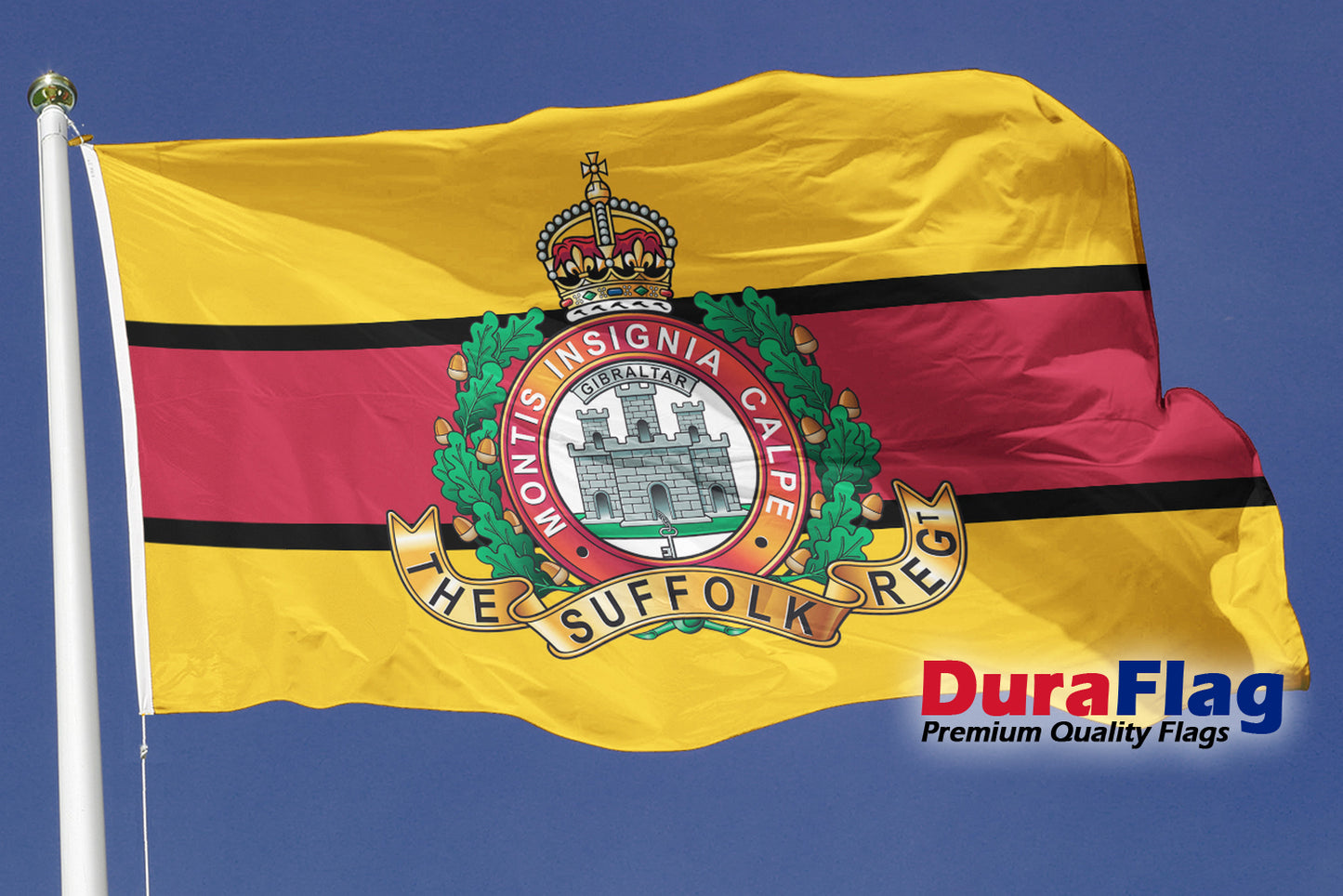 Suffolk Regiment Courtesy DuraFlag Rope and Toggled (20in x 12in)