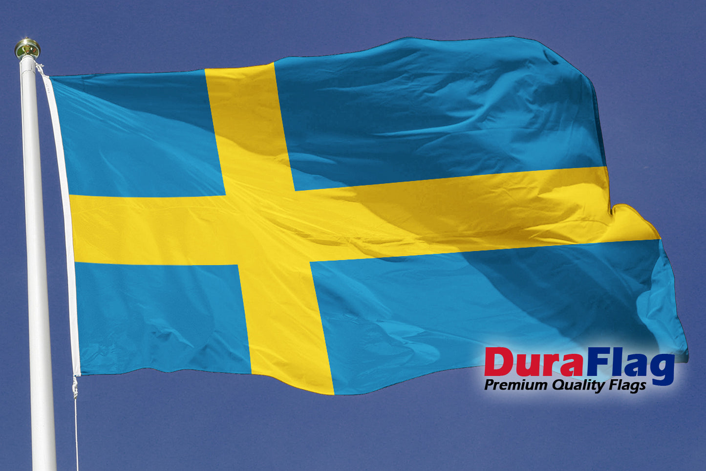 Sweden Courtesy DuraFlag Rope and Toggled (20in x 12in)