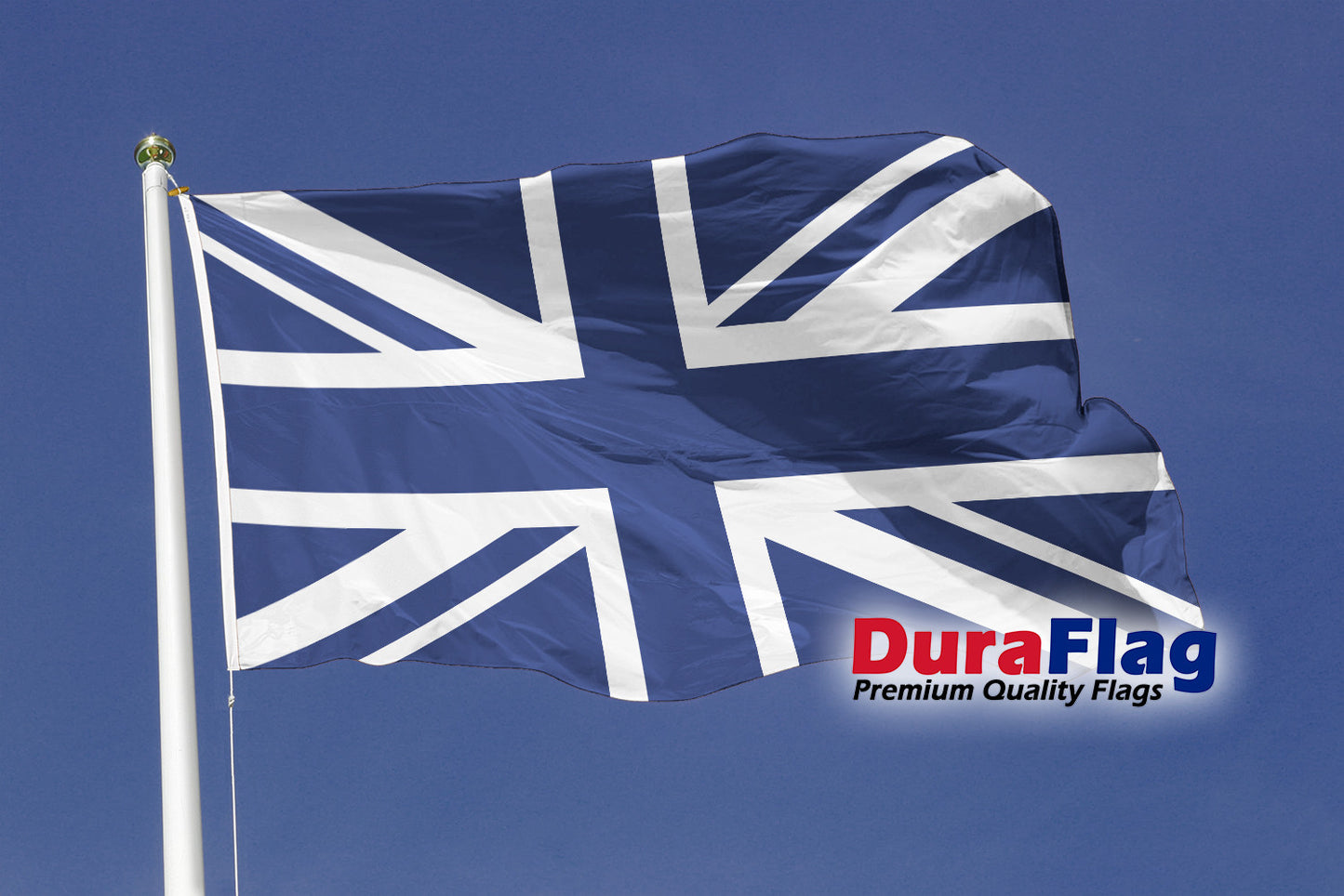 Union Jack Royal Blue Courtesy DuraFlag Rope and Toggled (20in x 12in)