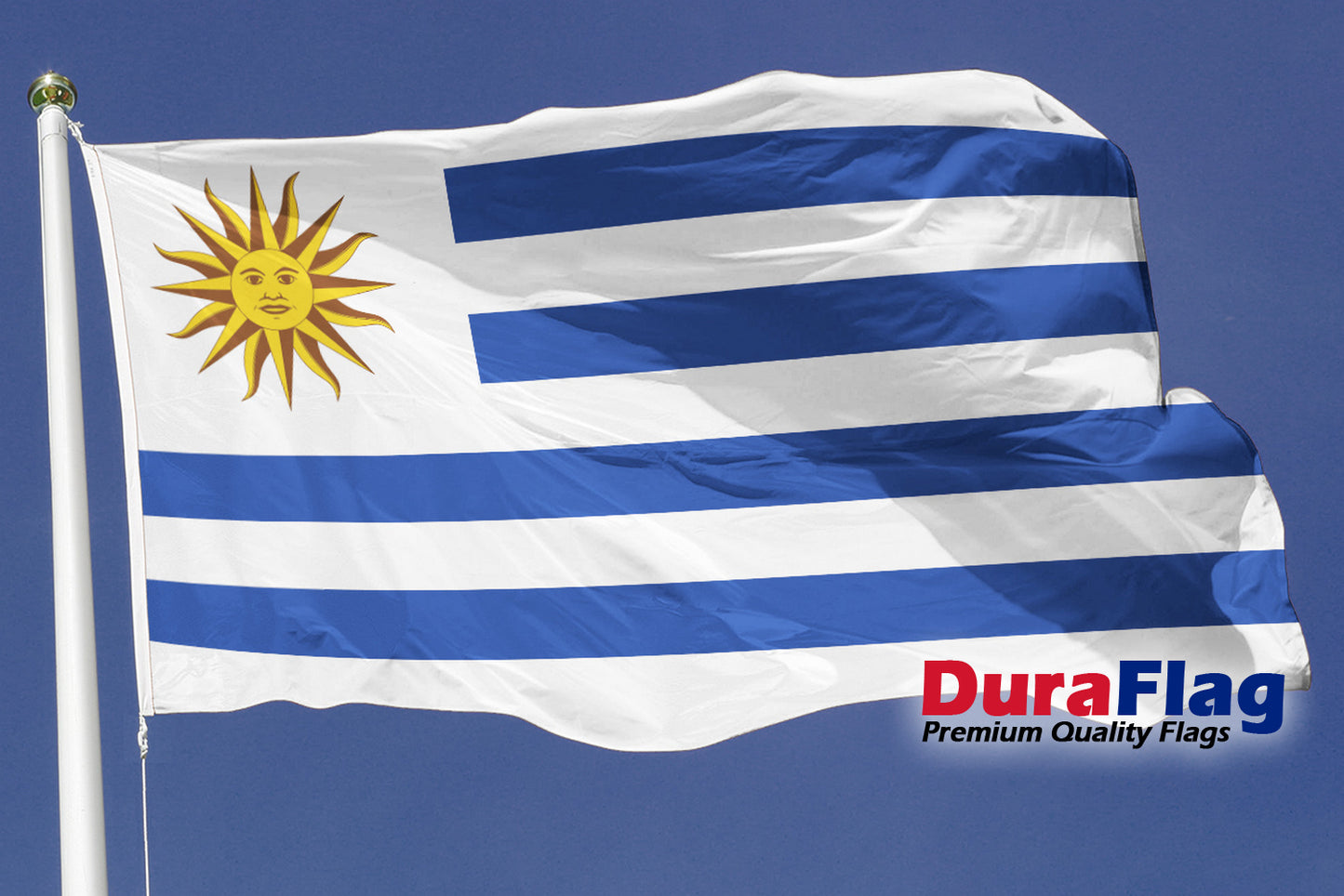 Uruguay Courtesy DuraFlag Rope and Toggled (20in x 12in)