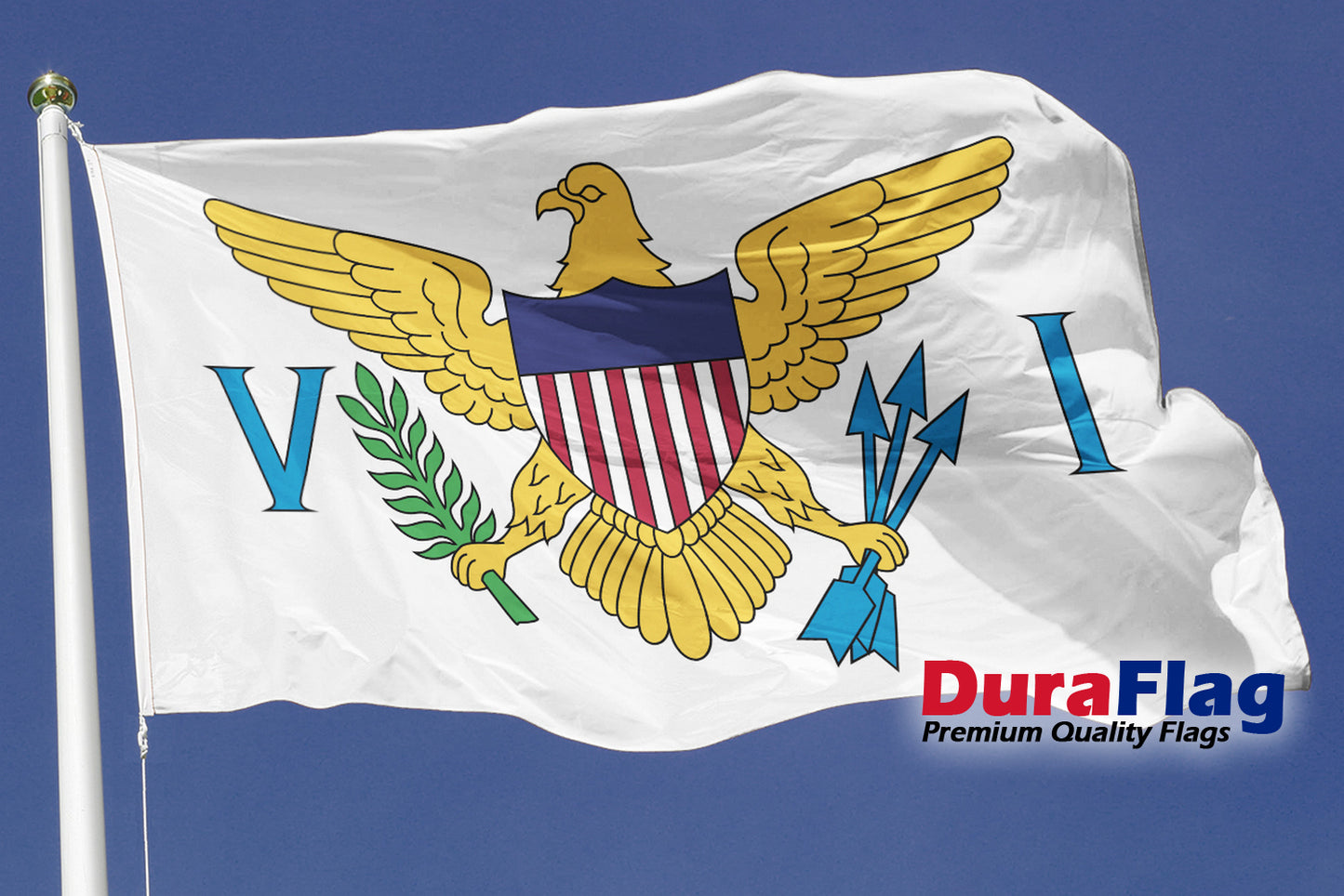 US Virgin Islands Courtesy DuraFlag Rope and Toggled (20in x 12in)
