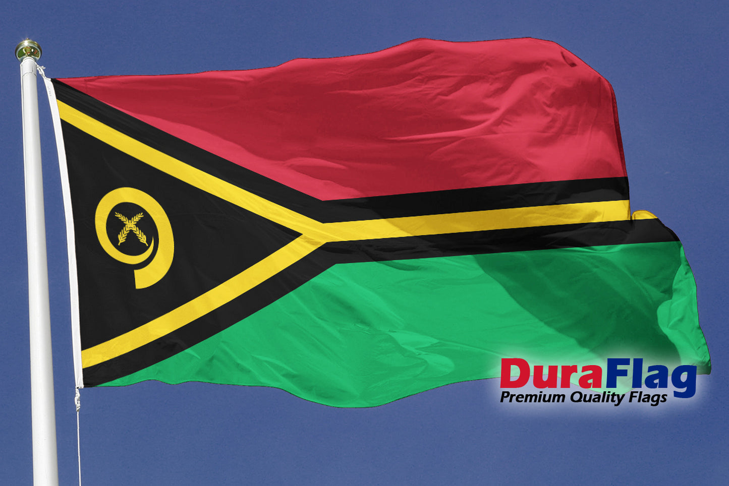 Vanuatu Courtesy DuraFlag Rope and Toggled (20in x 12in)