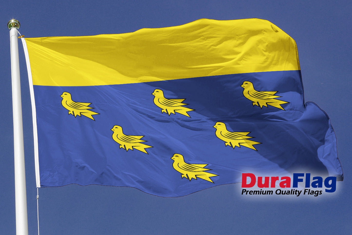 West Sussex Courtesy DuraFlag Rope and Toggled (20in x 12in)