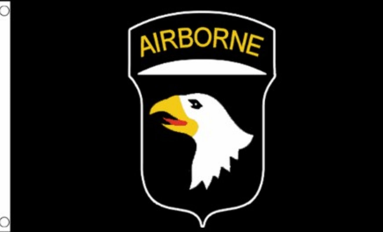 101st AIRBORNE 5X3 FEET AIRFORCE BLACK FLAG USA ARMY MILITARY