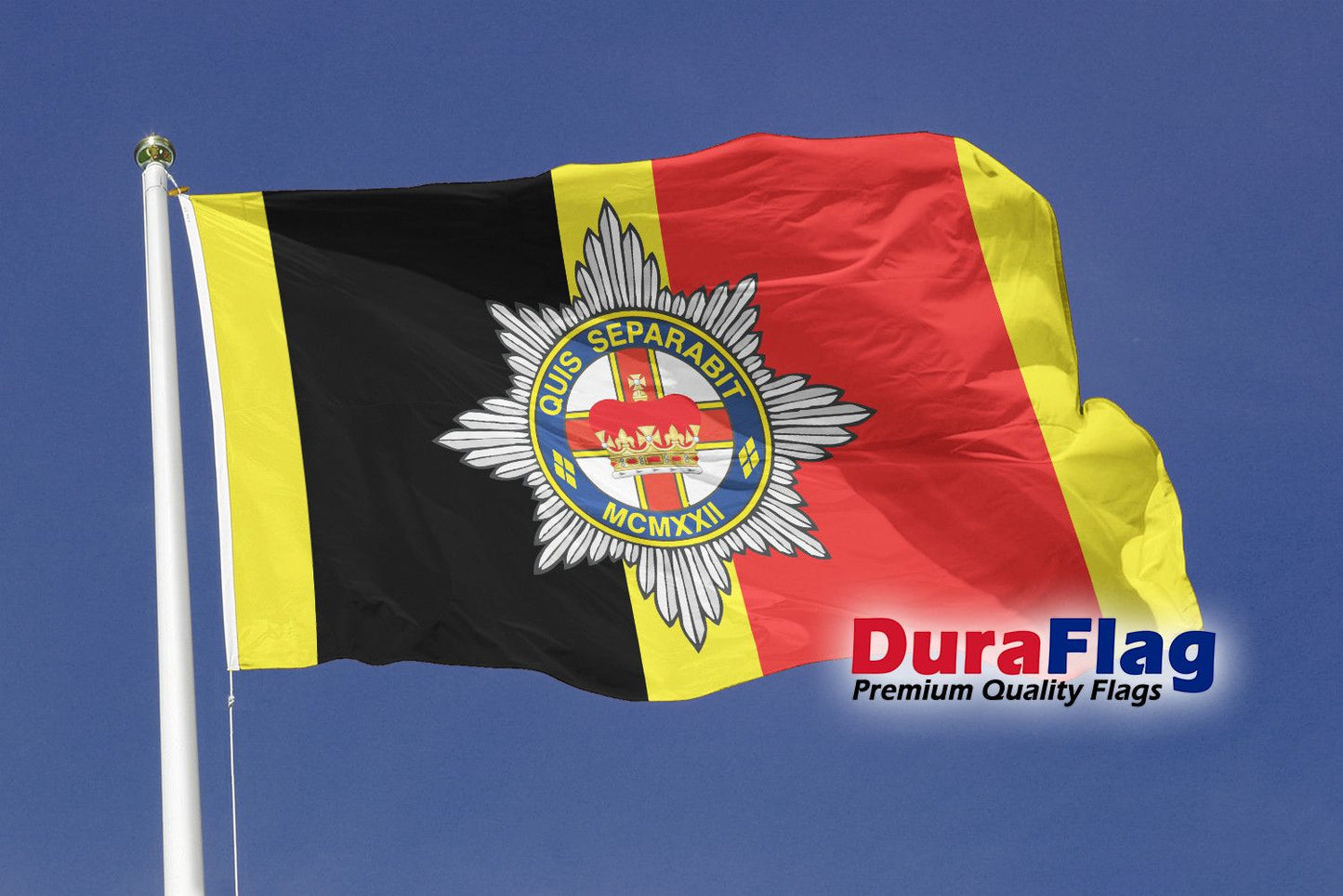 4th/7th ROYAL DRAGOON GUARDS Style B DuraFlag Rope and Toggled (5ft x 3ft)