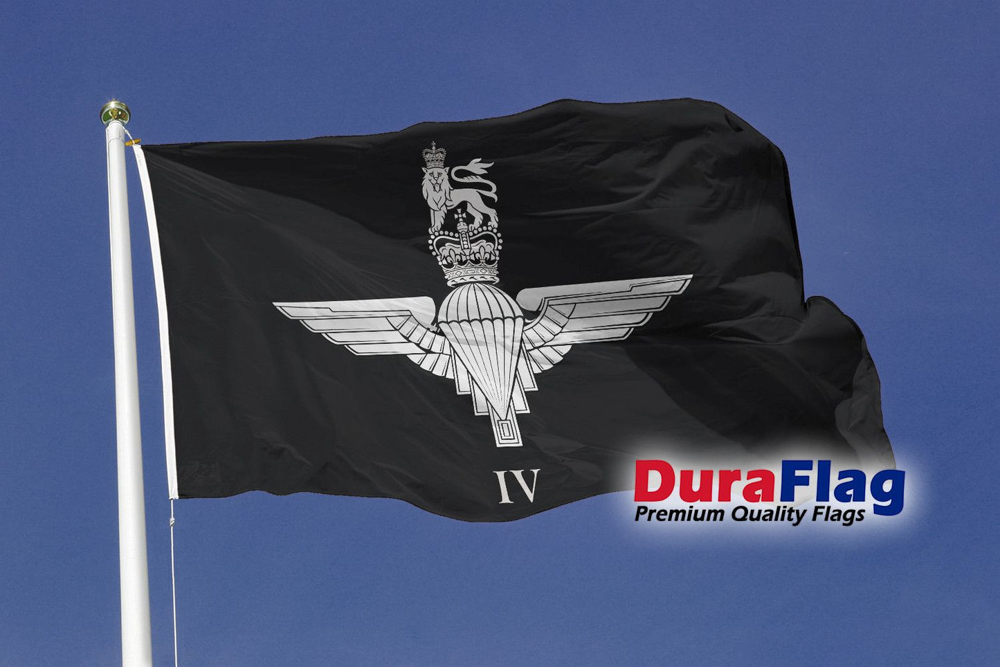 4th BATTALION PARACHUTE REGIMENT DURAFLAG 150cm x 90cm FLAG ROPE & TOGGLE