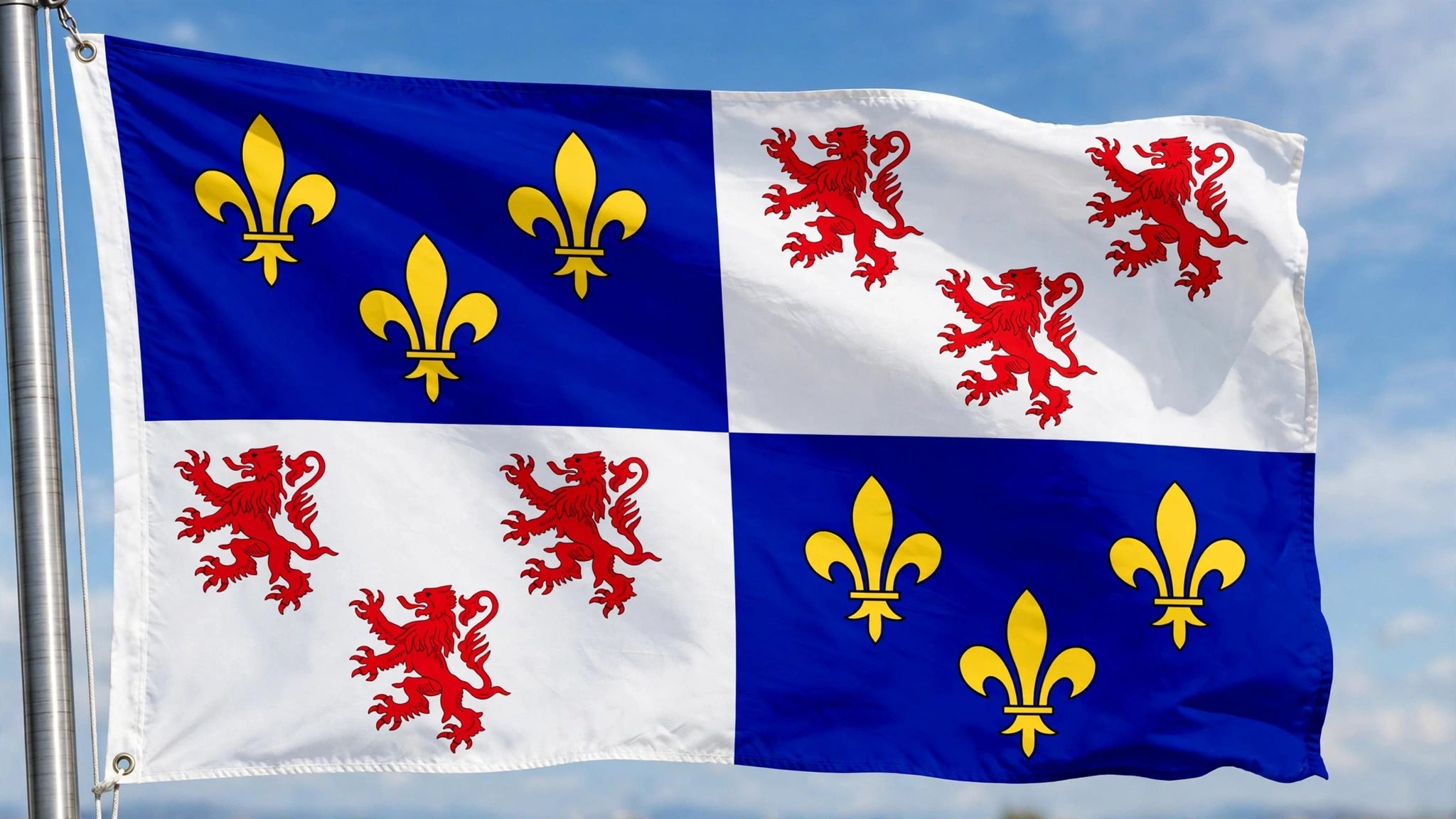 PICARDY 5x3 feet FLAG 150cm x 90cm Polyester fabric flags FRANCE FRENCH Amiens