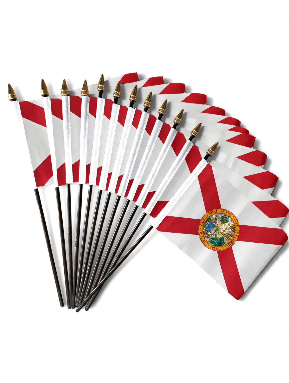 ALDERNEY SMALL HAND FLAGS Pack of 12