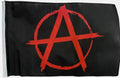 PACK OF 4 ANARCHY Red and black 18" x 12" 45cm x 30cm flag anarchist flags