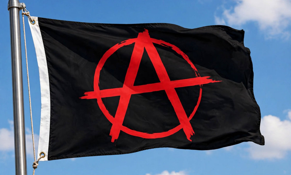 ANARCHY RED AND BLACK FLAG 150cm x 90cm (5x3 feet)