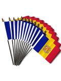ANDORRA SMALL HAND FLAGS Pack of 12
