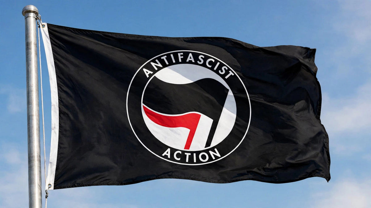 ANTI FASCIST ACTION 5 x 3 FLAG Polyester 150cm x 90cm flags ANTIFASCIST ANTIFA