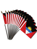 ANTIGUA AND BARBUDA Small hand flags PACK OF 12