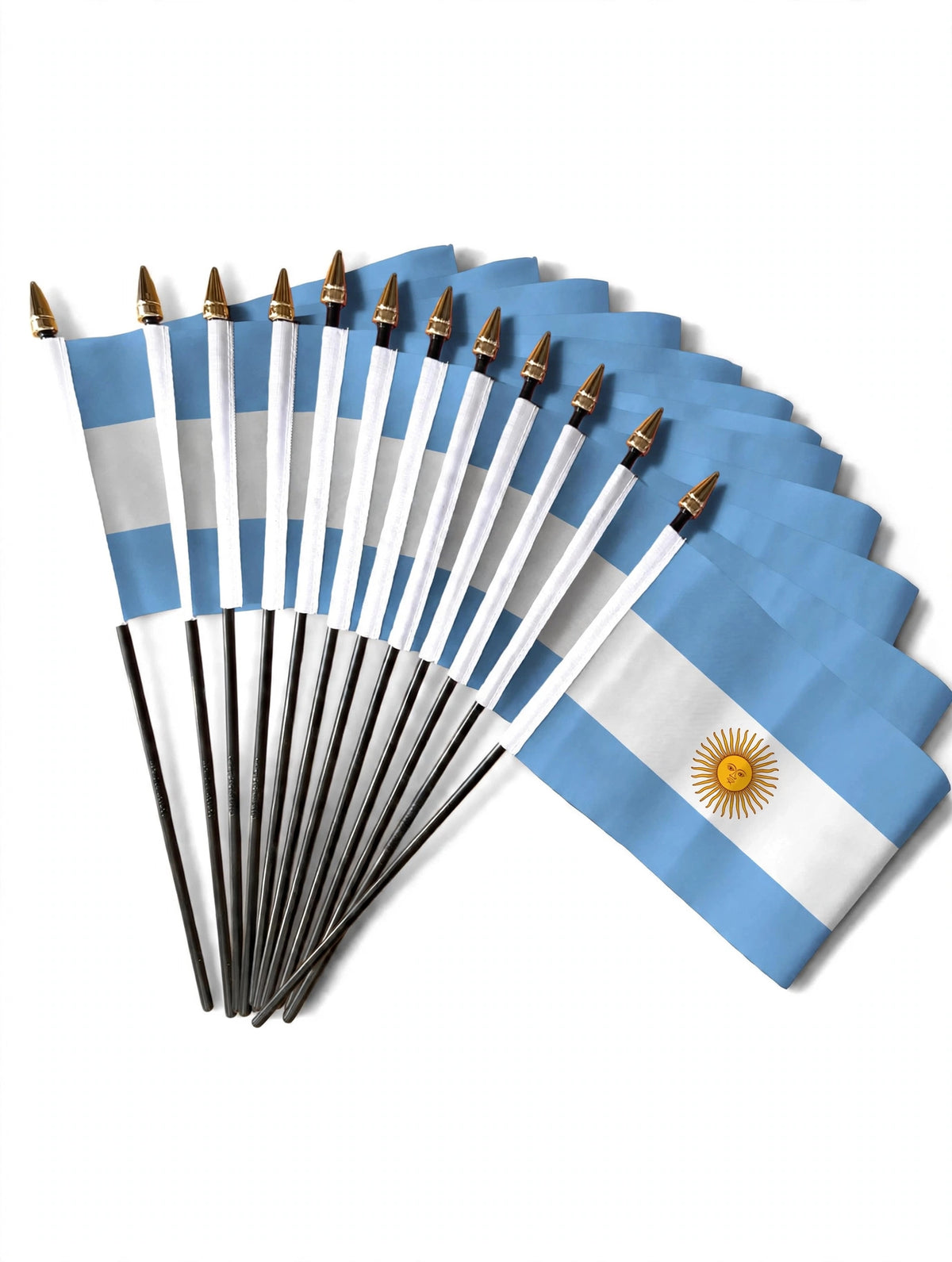 ARGENTINA SMALL HAND FLAGS Pack of 12