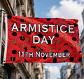 ARMISTICE DAY Lest we forget 8 x 5 Feet 240cm x 150cm POLYESTER FLAG