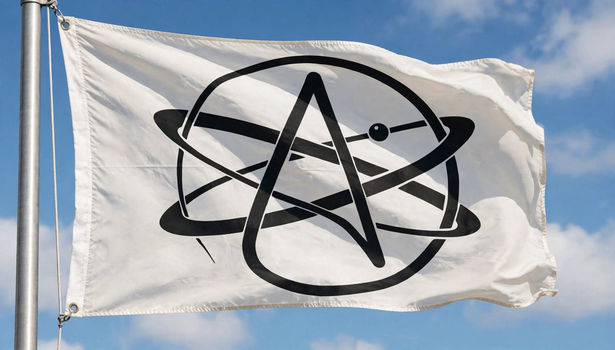 ATHEIST ATHEISM 5x3 feet FLAG 150cm x 90cm anti religion religious