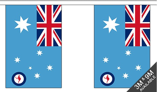 AUSTRALIA AIR FORCE FLAG BUNTING 9 metres 30 flags MELBOURNE RAAF