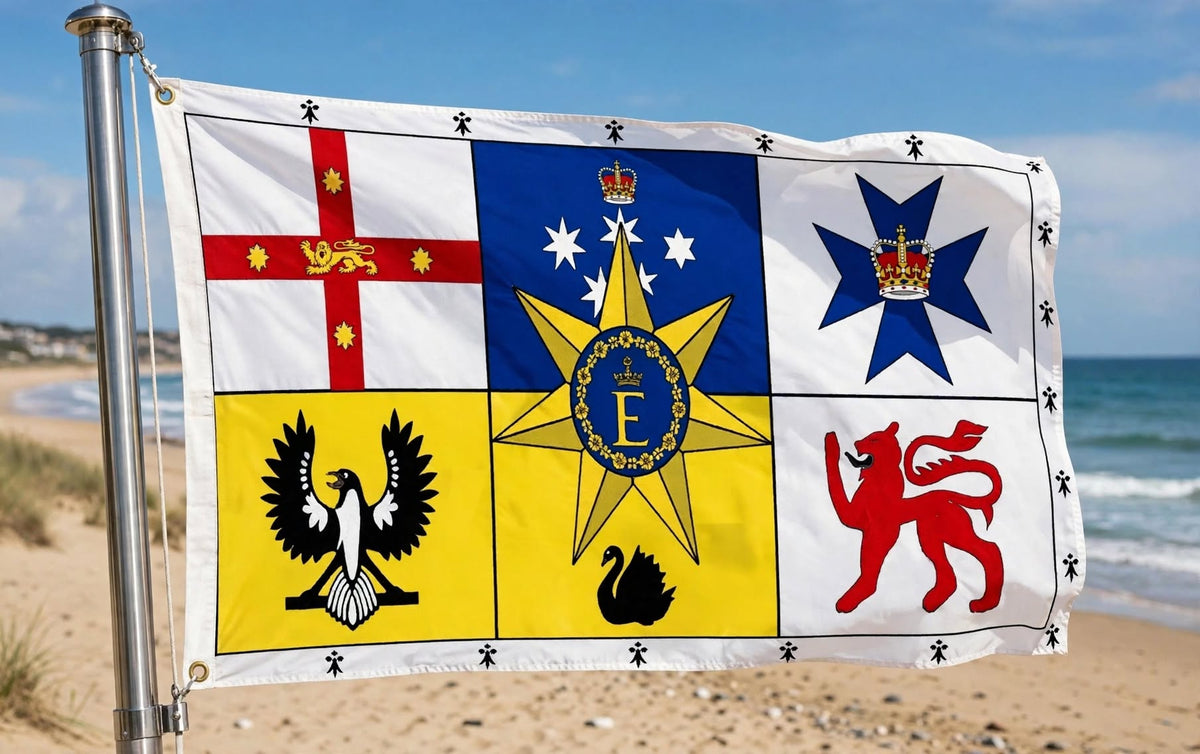 AUSTRALIAN ROYAL STANDARD 3 X 2 FEET FLAG Royalty Queen Elizabeth australia
