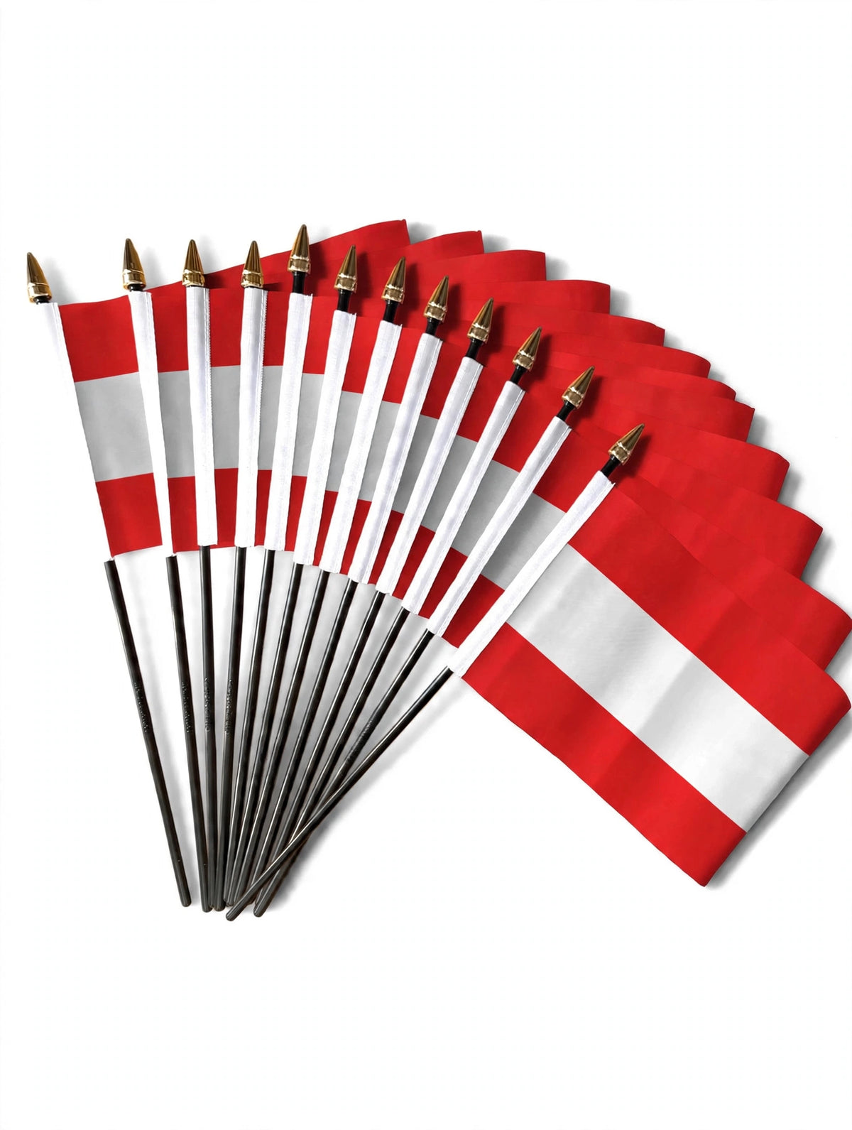 AUSTRIA SMALL HAND FLAGS Pack of 12