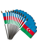 AZERBAIJAN SMALL HAND FLAGS Pack of 12