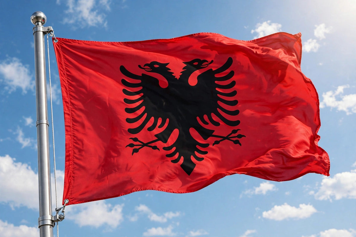ALBANIA FLAG 240cm x 150cm (8x5 feet)