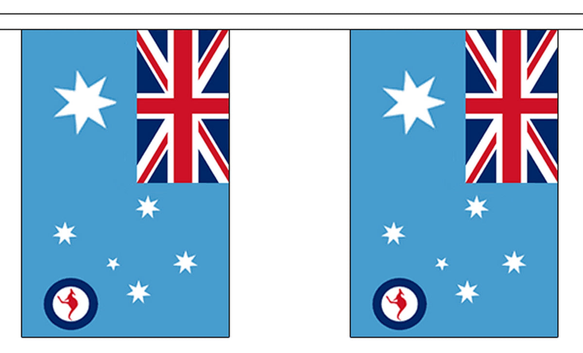 AUSTRALIA AIR FORCE FLAG BUNTING 9 metres 30 flags MELBOURNE RAAF