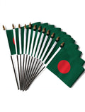 BANGLADESH SMALL HAND FLAGS Pack of 12