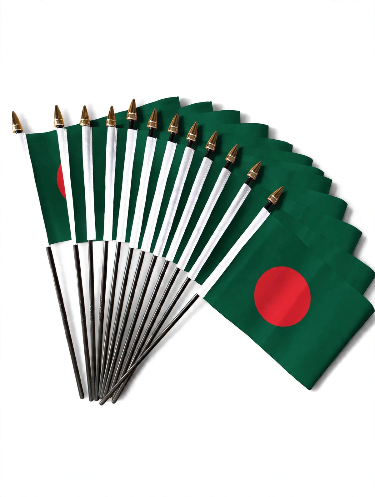 BANGLADESH SMALL HAND FLAGS Pack of 12