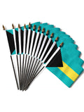 BAHAMAS SMALL HAND FLAGS Pack of 12