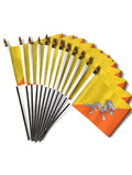 BHUTAN SMALL HAND FLAGS Pack of 12