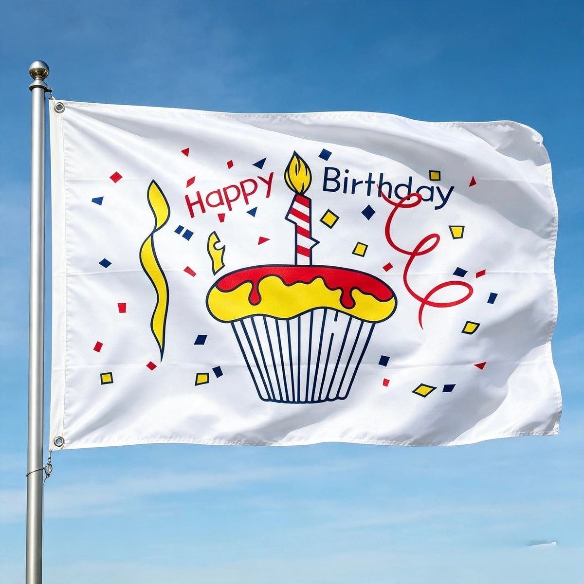 HAPPY BIRTHDAY CAKE FLAG 5X3 PARTY CELEBRATION PARTIES