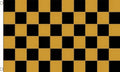 BLACK AND GOLD/BROWN CHECKERED 5x3 feet FLAG 150cm x 90cm