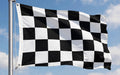 BLACK AND WHITE CHECKERED FLAG 150cm x 90cm (5x3 feet)