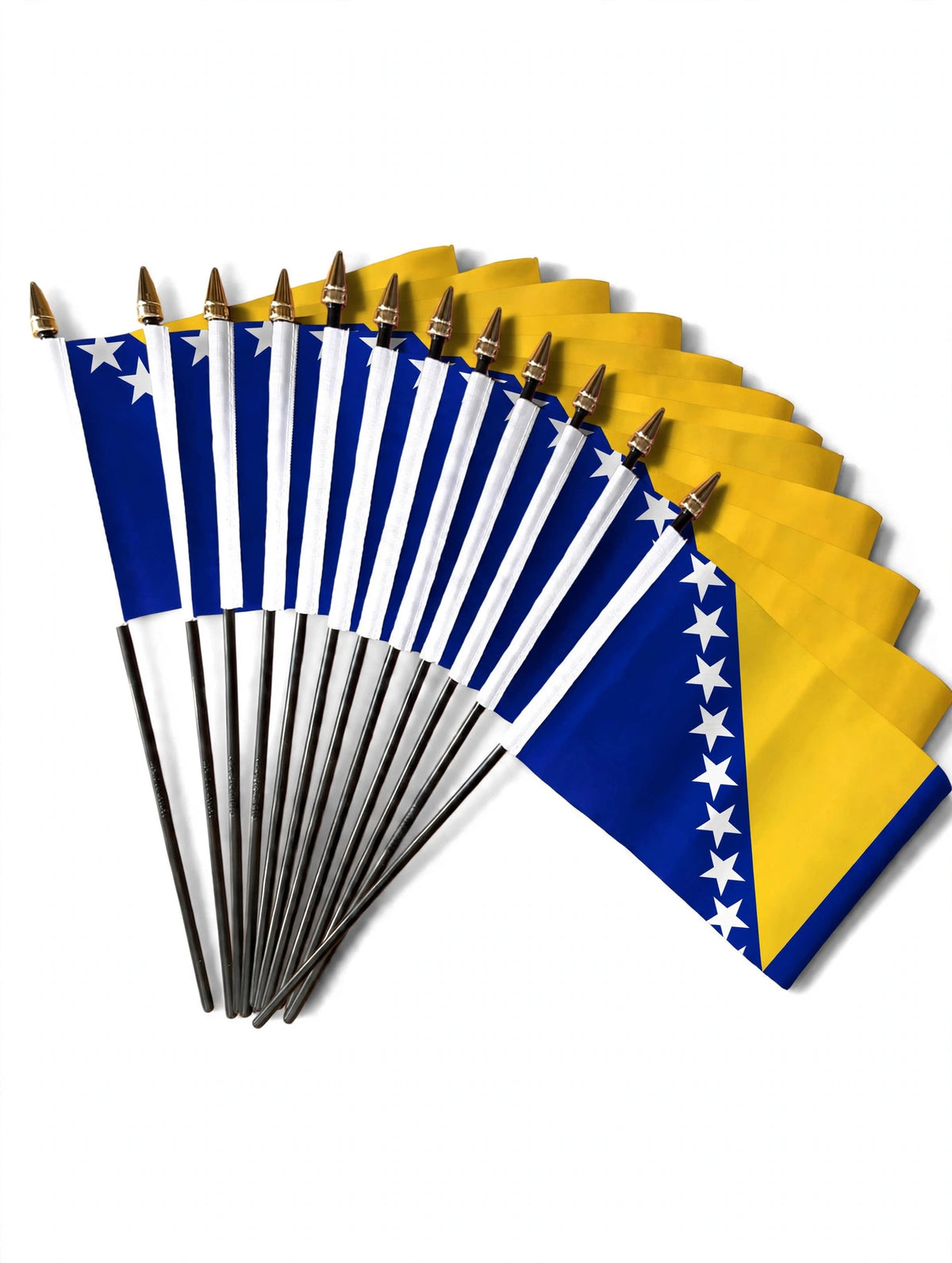 BOSNIA AND HERZEGOVINA SMALL HAND FLAGS Pack of 12