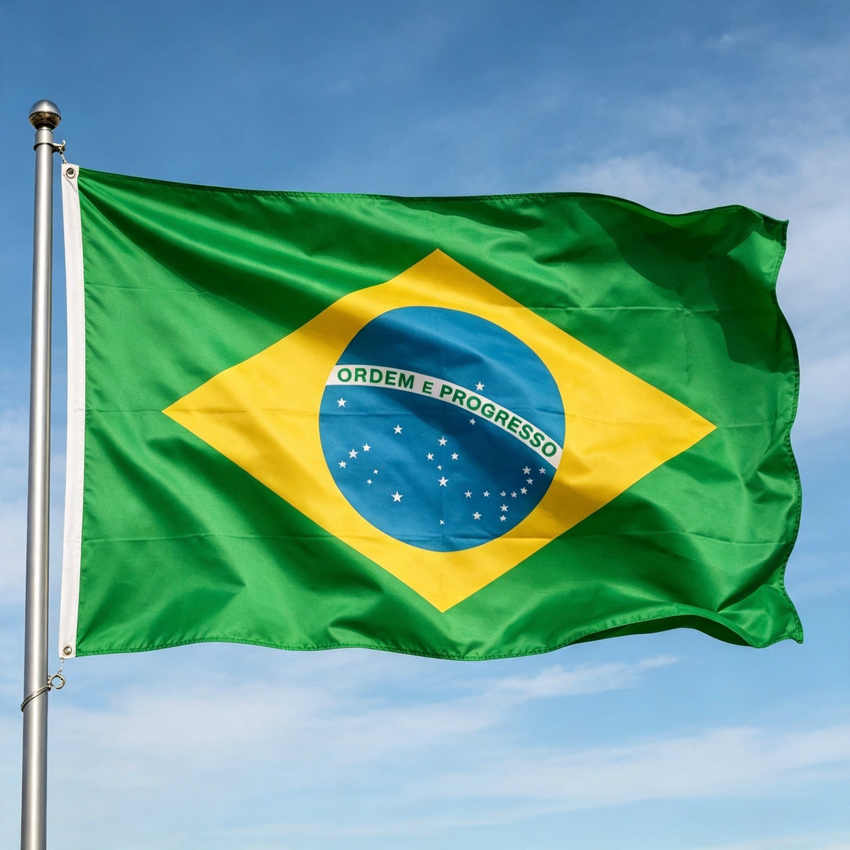 BRAZIL FLAG MASSIVE 8X5 FEET Brazilian SOUTH AMERICA RIO DE JANEIRO