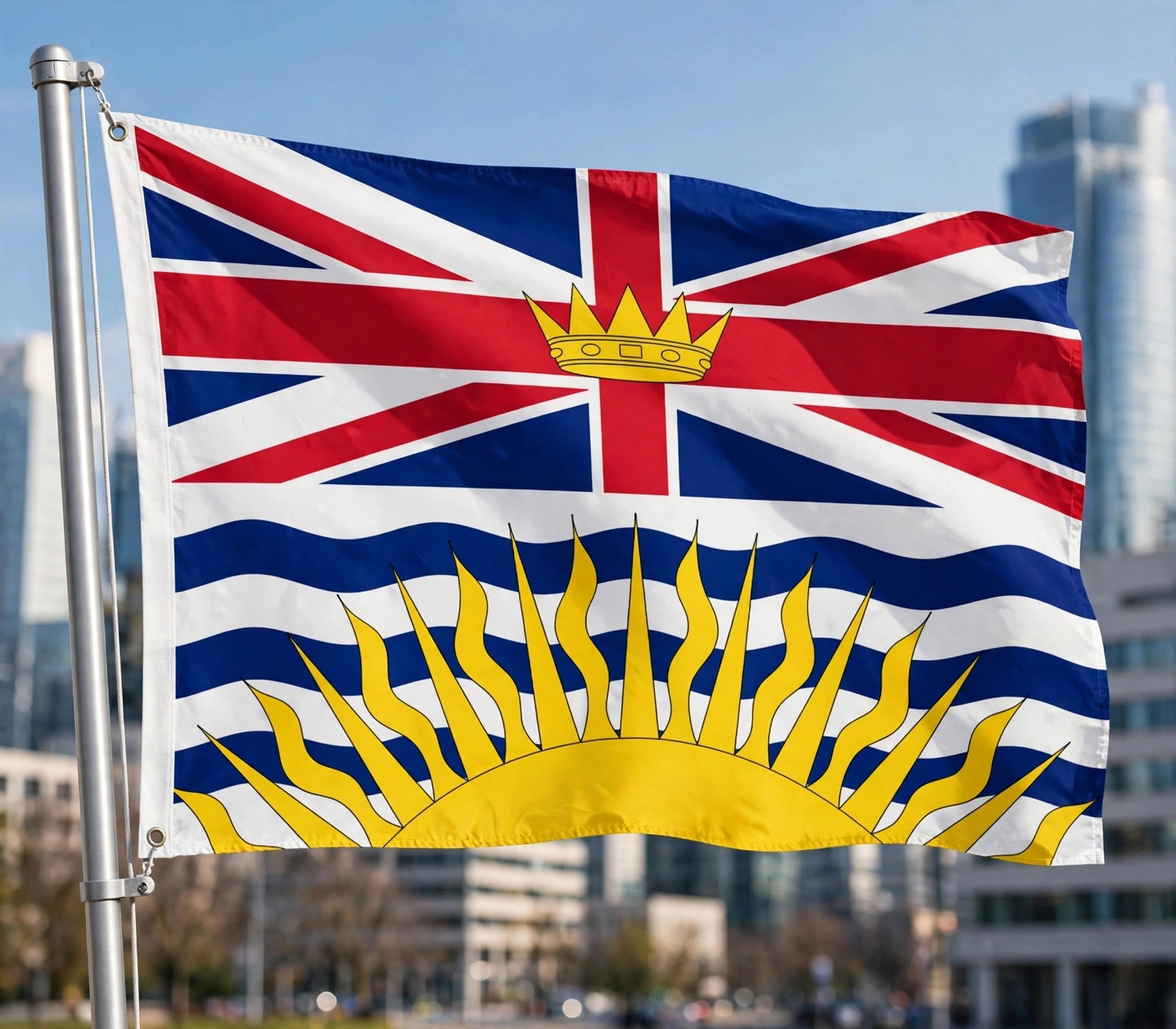 BRITISH COLUMBIA FLAG 150cm x 90cm (5x3 feet)